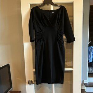 Adrianna Papell Elegant Black Long Sleeve Dress NWOT